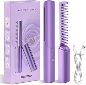 Rechargeable Mini Hair Straightener Comb